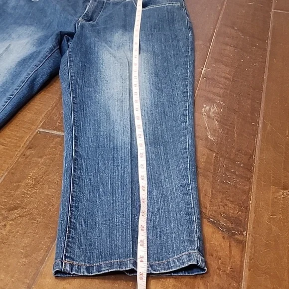 Monroe And Main Womens Blue Denim Capri Plus Size Jeans Size 16 - Picture 8 of 12